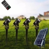 RGB Solar LED Garden Spotlight 4*3W