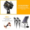 RGB Solar LED Garden Spotlight 4*3W