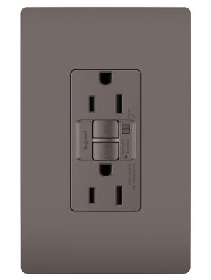 Legrand - 1597TR - radiant - Tamper-Resistant 15A Duplex Self-Test GFCI Receptacles with SafeLock Protection - Brown