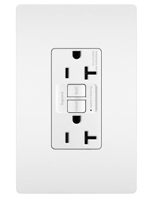Legrand - 2097TRAPLW - radiant - Tamper-Resistant Sensitive Appliance Duplex 20A Duplex Self-Test GFCI Receptacles w SafeLock - White