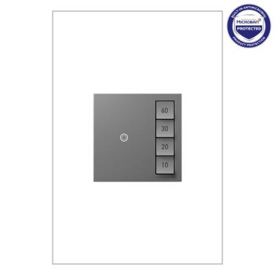 Legrand - ASTM2M2 - adorne - Timer Switch, Manual On/Timed Off with Microban - Magnesium