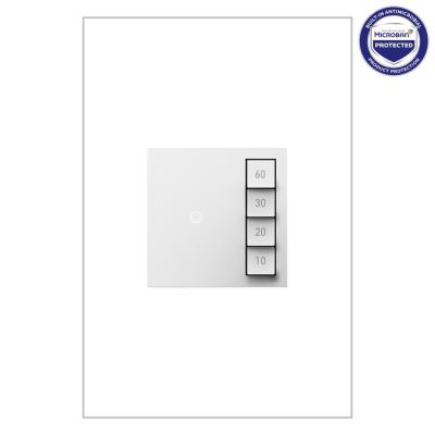 Legrand - ASTM2W2 - adorne - Timer Switch, Manual On/Timed Off with Microban - White