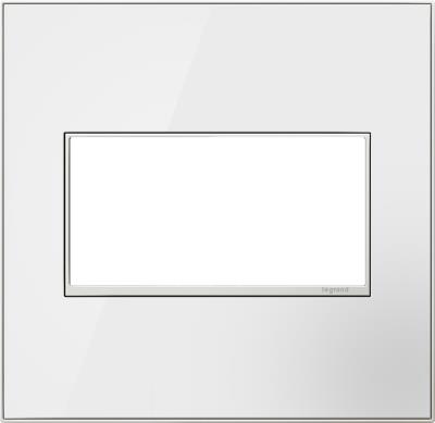 Legrand - AWM2GMW4 - adorne - Two-Gang Screwless Wall Plate - Mirror White