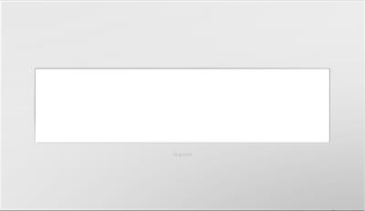 Legrand - AWP4GWHW4 - adorne - Four-Gang Screwless Wall Plate with Microban - Gloss White on White